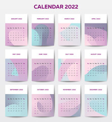 The 2022 calendar template with liquid style background - 418593730
