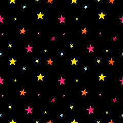 Seamless watercolour star pattern. For wrapping paper, backgrounds and textiles