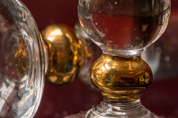 Two golden glasses 