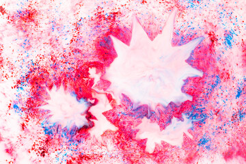 Fluid Art. Pink abstract texture. Liquid marble pattern