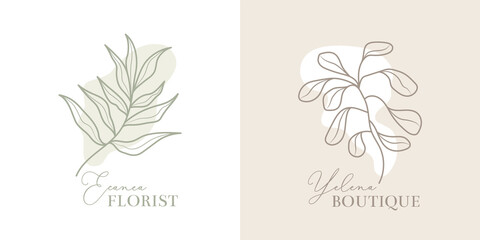 Elegant florist logo and boutique logo
