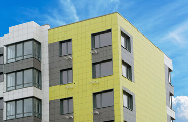 Modern panel apartment building
