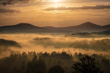 sunrise in the mountains