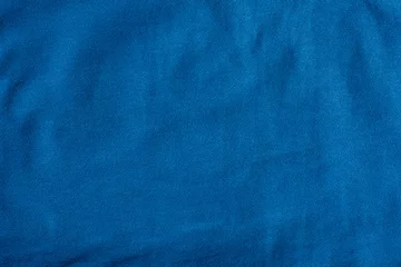 Türaufkleber Close up photo of blue cloth texture © Vulp