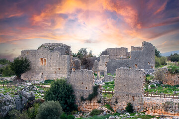 Fototapeta premium Kanlidivane. The Roman period, the place of human sacrifice of Mersin. TURKEY