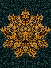 Ethnic mandala with colorful tribal ornament. Isolated. Bright colors. Hand drawn doodle mandala. Digital art illustration