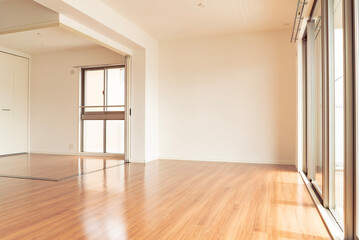 empty room with door