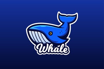 Blue Whale E-sports Game Logo Template