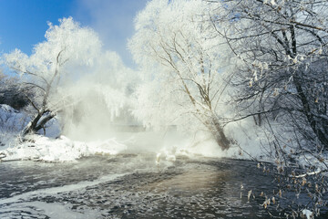 river in winter