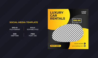 Car Rent Business Social Media Banner Templates