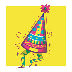 gorro de cumpleaños. vector