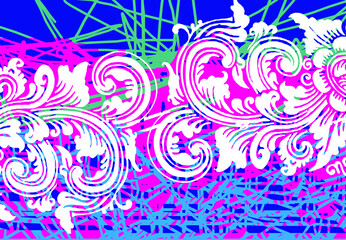 Motif Bali, Indonesia. with modern colors. exclusive background. Vector. EPS 10,