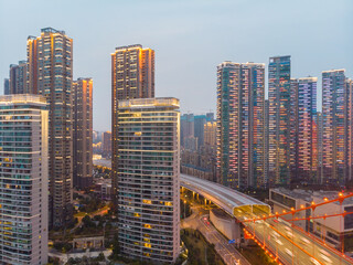 Obraz premium Wuhan city skyline scenery in Wuahn, Hubei, China