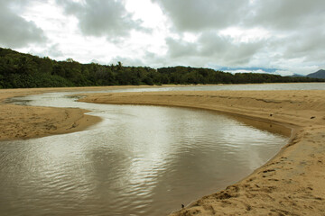 river at the beach