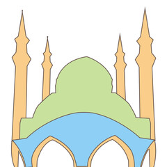 Illustration design templates for mosques, Ramadan, Isra mi'raj etc