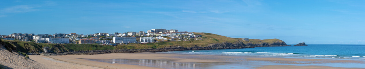 Marazion beach in Cornwall pano