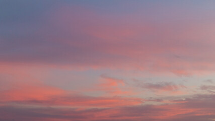 Pink clouds during sunset time.