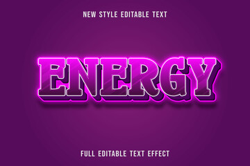 editable text effect energy color pink and purple