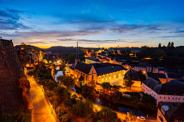 Obraz premium The superb view of the Grund, Luxembourg