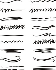 Set of line vector illustration.Doodle Style Various Shapes