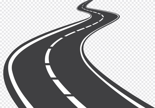 road and highway vector illustrations