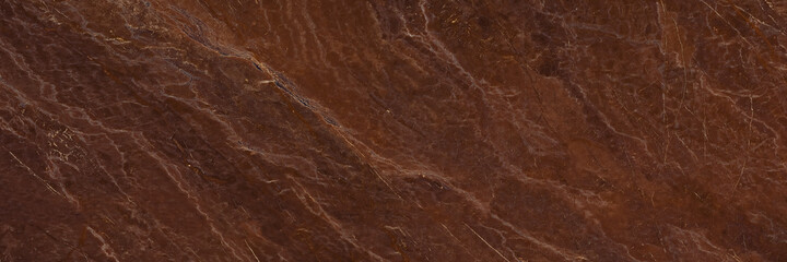 Dark brown marble texture background with high resolution, Closeup Italian marbel slab or grunge stone, Polished granite for digital wall and floor countertop, Elegant emperador portoro panorama.