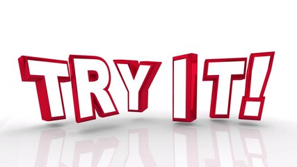 Try It Letters Trial Period New Thing Suggestion 3d Animation