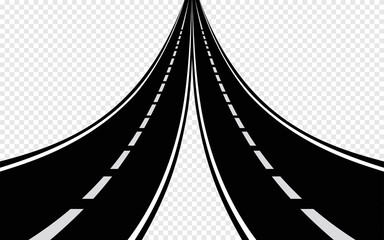  roads and highways vector illustrations 