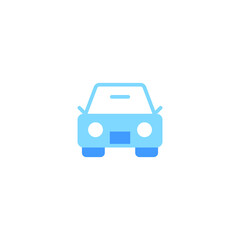 Car front view icon. Simple flat style sign symbol. Auto, view, sport, race, transport concept. Vector illustration isolated on white background. EPS 10.