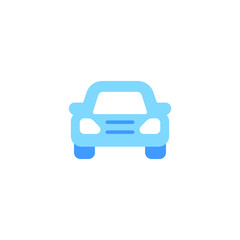 Car front view icon. Simple flat style sign symbol. Auto, view, sport, race, transport concept. Vector illustration isolated on white background. EPS 10.