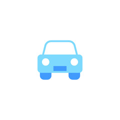 Car front view icon. Simple flat style sign symbol. Auto, view, sport, race, transport concept. Vector illustration isolated on white background. EPS 10.
