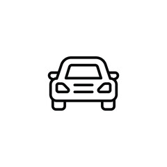 Car front line icon. Simple outline style sign symbol. Auto, view, sport, race, transport concept. Vector illustration isolated on white background. EPS 10.