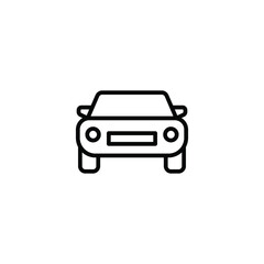 Plakat Car front line icon. Simple outline style sign symbol. Auto, view, sport, race, transport concept. Vector illustration isolated on white background. EPS 10.