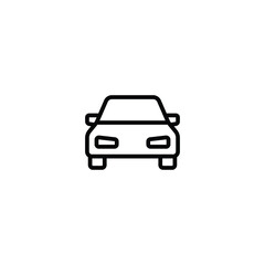 Car front line icon. Simple outline style sign symbol. Auto, view, sport, race, transport concept. Vector illustration isolated on white background. EPS 10.