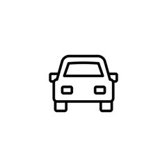 Car front line icon. Simple outline style sign symbol. Auto, view, sport, race, transport concept. Vector illustration isolated on white background. EPS 10.