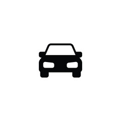 Car front glyph icon. Simple solid style sign symbol. Auto, view, sport, race, transport concept. Vector illustration isolated on white background. EPS 10.