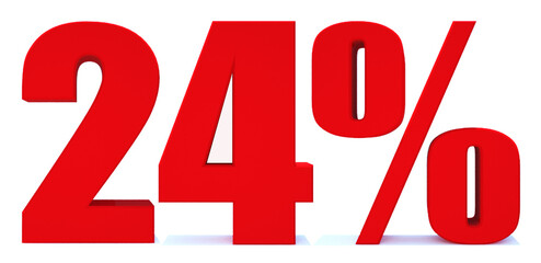 24 Percent off 3d Sign on White Background, Special Offer 24% Discount Tag, Sale Up to 24 Percent Off,big offer, Sale, Special Offer Label, Sticker, Tag, Banner, Advertising, offer Icon
