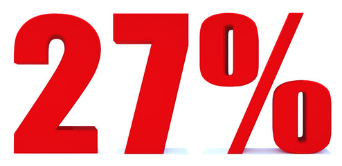 27 Percent off 3d Sign on White Background, Special Offer 27% Discount Tag, Sale Up to 27 Percent Off,big offer, Sale, Special Offer Label, Sticker, Tag, Banner, Advertising, offer Icon