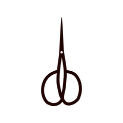 scissors gardening tools elements icon illustration