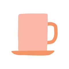 Coffee cup icon elements illustration