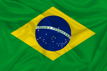 3D Flag of Brazil on fabric