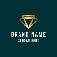 Diamond logo design premium vector