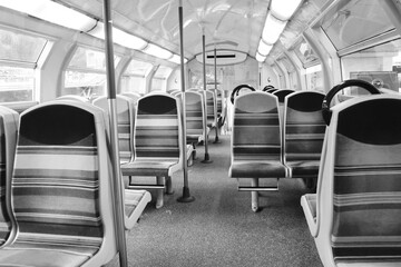 On a train with no one
