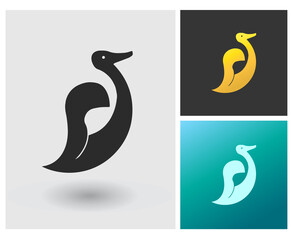 duck logo initial SJ letter shape