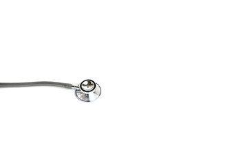 Gray Stethoscope isolated on white background.