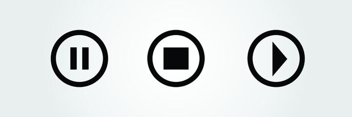 Video interface icon on white. Vector illustration