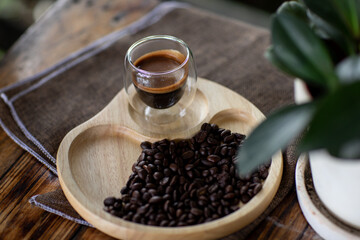 Background of Rest and enjoy coffee at a coffee shop.
