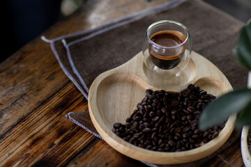 Background of Rest and enjoy coffee at a coffee shop.
