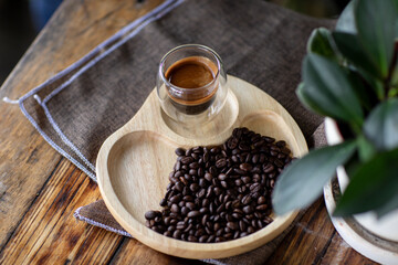 Background of Rest and enjoy coffee at a coffee shop.
