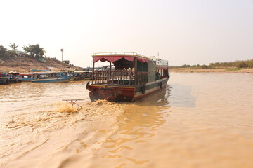 Boats on Tonle Sap Lake, Cambodia